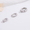 Jewelry Closing Buckle 925 Sterling Silver Inlaid Zircon Simple Round Diy Handmade