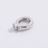 Jewelry Closing Buckle 925 Sterling Silver Inlaid Zircon Simple Round Diy Handmade