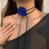 Jewelry Cloth Flower Choker Handmade For Women