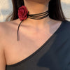 Jewelry Cloth Flower Choker Handmade For Women