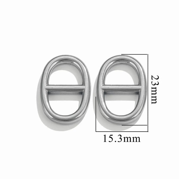 Jewelry Clothing Accessories Stainless Steel Oval Eggshaped Pig Nose Japanese Buckle Electroplating