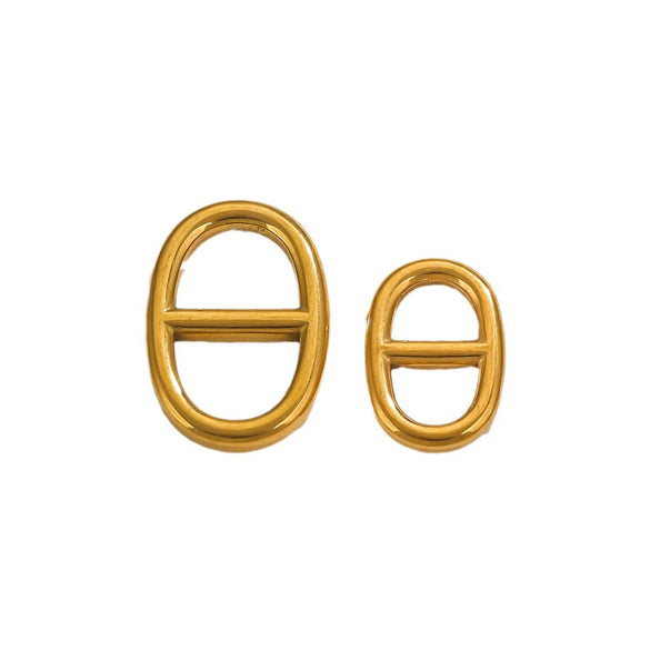 Jewelry Clothing Accessories Stainless Steel Oval Eggshaped Pig Nose Japanese Buckle Electroplating