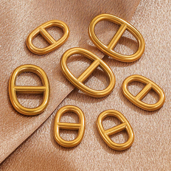 Jewelry Clothing Accessories Stainless Steel Oval Eggshaped Pig Nose Japanese Buckle Electroplating