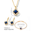 Jewelry Clover Pendant Copper Electroplating Unisex Earrings Necklace Bracelet Set
