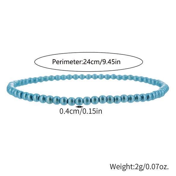 Jewelry Colorful Beads Geometric Anklet Bracelet Simple Allmatch