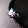 Jewelry Colorful Imitation Topaz  Rainbow Diamond Copper Ring