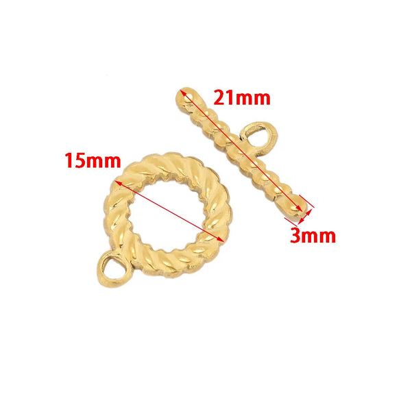 Jewelry Connection Buckle Accessories Stainless Steel Ot Buckle With Electroplating Treatment And To Letter Shape For Diy Bracelet