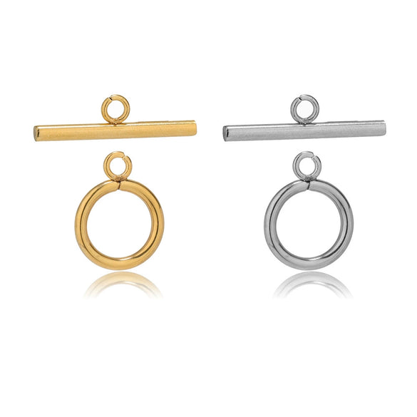 Jewelry Connection Buckle Stainless Steel Fashion Geometric Round Electroplated For Bracelet And Necklace