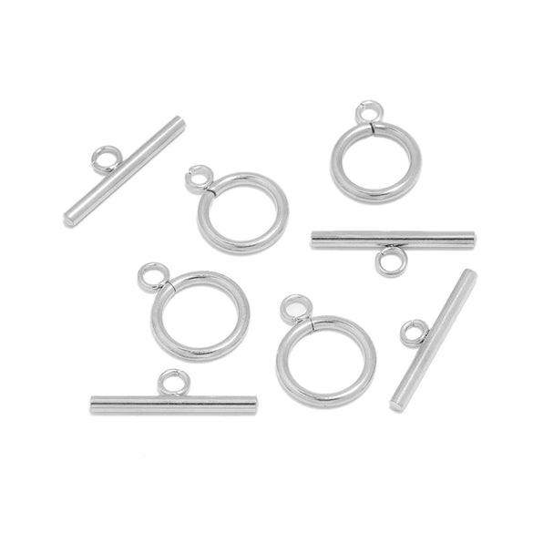 Jewelry Connection Buckle Stainless Steel Fashion Geometric Round Electroplated For Bracelet And Necklace