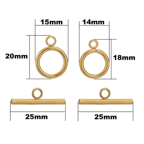Jewelry Connection Buckle Stainless Steel Fashion Geometric Round Electroplated For Bracelet And Necklace