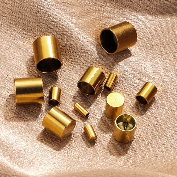 Jewelry Connector Stainless Steel Leather Rope Buckle With Fish Pattern Gold Electroplated For Necklace And Bracelet Production