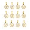 Jewelry Constellation Round 316L Stainless Steel Pendant Electroplating