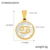 Jewelry Constellation Round 316L Stainless Steel Pendant Electroplating