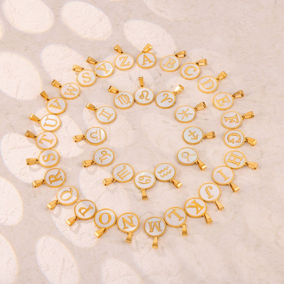 Jewelry Constellation Round 316L Stainless Steel Pendant Electroplating