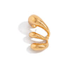 Jewelry Cool Style Cshaped Bread Ear Clips Geometric Spiral Water Drop Open Ear Buckles Electroplated