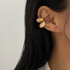 Jewelry Cool Style Cshaped Bread Ear Clips Geometric Spiral Water Drop Open Ear Buckles Electroplated