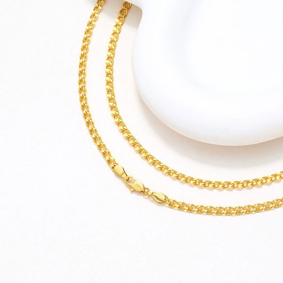 Jewelry Copper Alloy Electroplated Gold Necklace For Women With Cross Design
