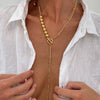 Jewelry Copper Alloy Geometric Style Electroplated Bead Chain Earrings Necklace For Women