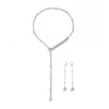Jewelry Copper Alloy Geometric Style Electroplated Bead Chain Earrings Necklace For Women