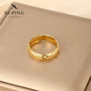 Jewelry Copper Alloy Real Gold Electroplated Open Ring Glitter Sand Flower Craft Retro Style