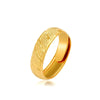 Jewelry Copper Alloy Real Gold Electroplated Open Ring Glitter Sand Flower Craft Retro Style