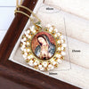 Jewelry Copper And Titanium Steel Beads Geometric Style Oval Pendant Ball Bead Chain Necklace With Electroplating