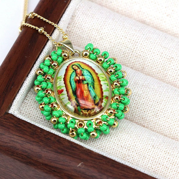 Jewelry Copper And Titanium Steel Beads Geometric Style Oval Pendant Ball Bead Chain Necklace With Electroplating