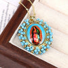 Jewelry Copper And Titanium Steel Beads Geometric Style Oval Pendant Ball Bead Chain Necklace With Electroplating