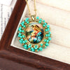 Jewelry Copper And Titanium Steel Beads Geometric Style Oval Pendant Ball Bead Chain Necklace With Electroplating