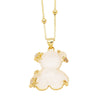 Jewelry Copper Animal Bear Pendant Necklace Goldplated Ochain