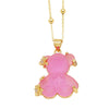 Jewelry Copper Animal Bear Pendant Necklace Goldplated Ochain