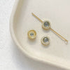 Jewelry Copper Aquamarine Spacer Beads Circle Pattern Electroplating Diy Handmade Bracelet Necklace Beaded Accessories Material