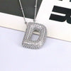 Jewelry Copper Ball Chain Necklace With English Letter Design Hip Hop Style Electroplated