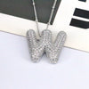 Jewelry Copper Ball Chain Necklace With English Letter Design Hip Hop Style Electroplated