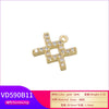 Jewelry Copper Bead Buckle Pendant With Twelve Constellations Pattern Electroplated For Diy Necklace And Earrings