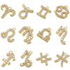 Jewelry Copper Bead Buckle Pendant With Twelve Constellations Pattern Electroplated For Diy Necklace And Earrings