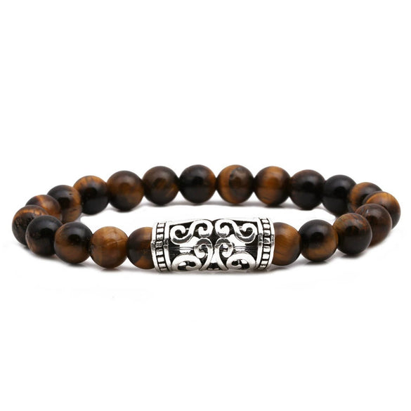 Jewelry Copper Beaded Bracelet With Animals Zodiac Pattern