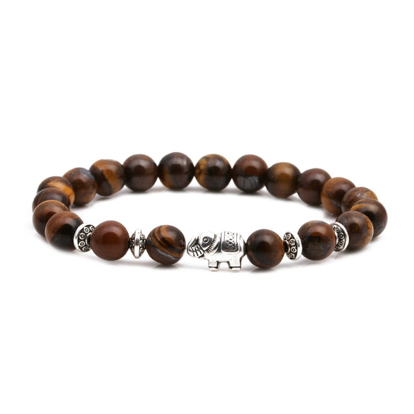 Jewelry Copper Beaded Bracelet With Animals Zodiac Pattern