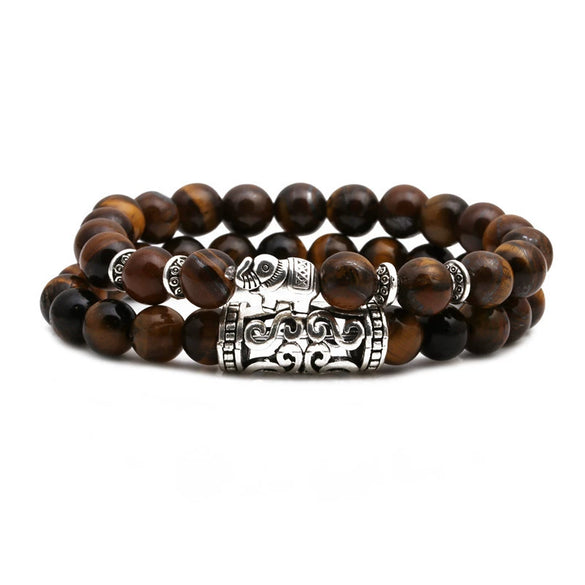 Jewelry Copper Beaded Bracelet With Animals Zodiac Pattern