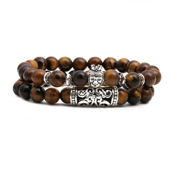 Jewelry Copper Beaded Bracelet With Animals Zodiac Pattern