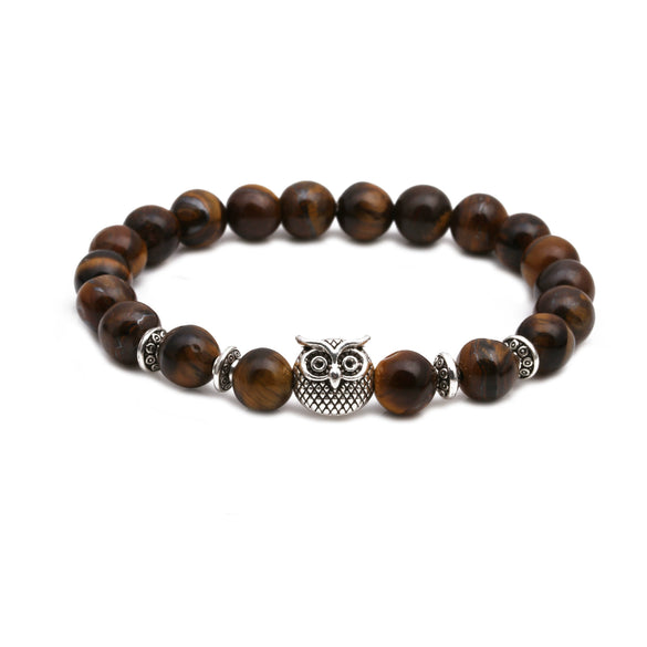 Jewelry Copper Beaded Bracelet With Animals Zodiac Pattern