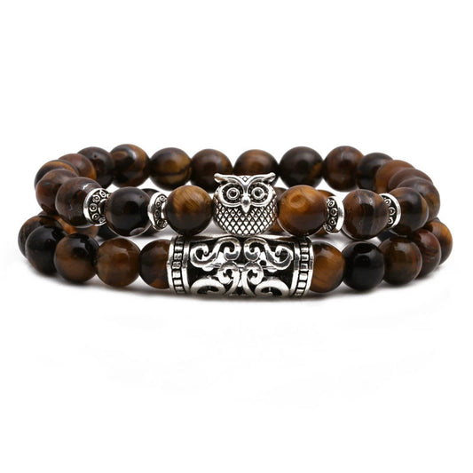Jewelry Copper Beaded Bracelet With Animals Zodiac Pattern