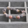 Jewelry Copper Beaded Bracelet With Letters Numbers Text Pattern