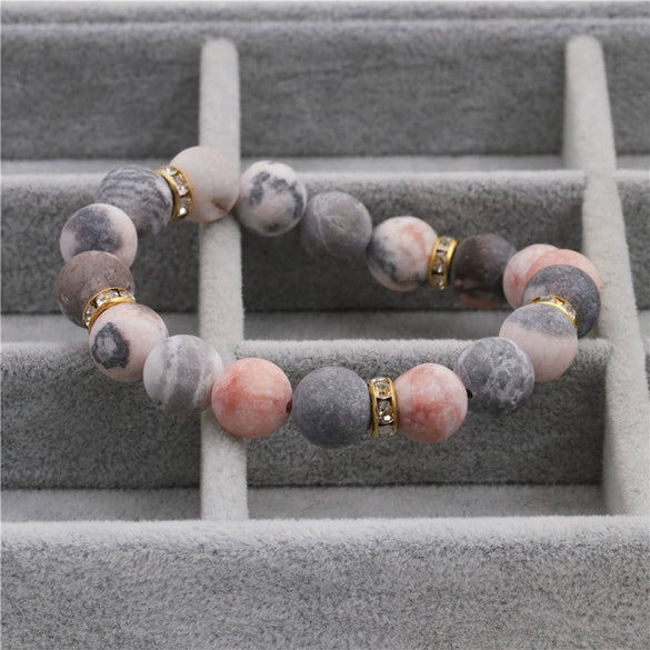 Jewelry Copper Beaded Bracelet With Letters Numbers Text Pattern