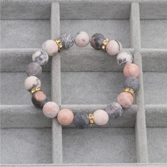 Jewelry Copper Beaded Bracelet With Letters Numbers Text Pattern