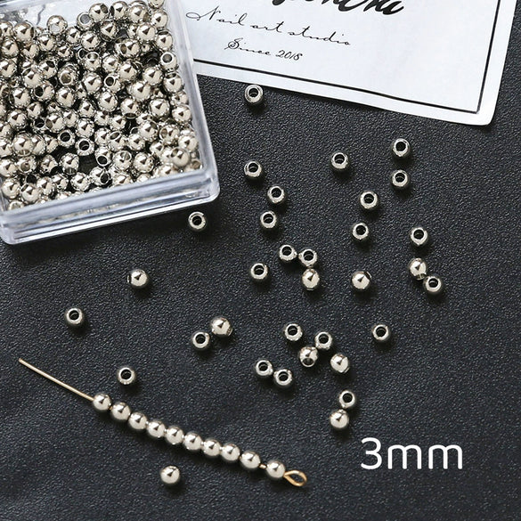 Jewelry Copper Beads With Gold Electroplating And Line Pattern For Necklace Earrings Accessories Materials