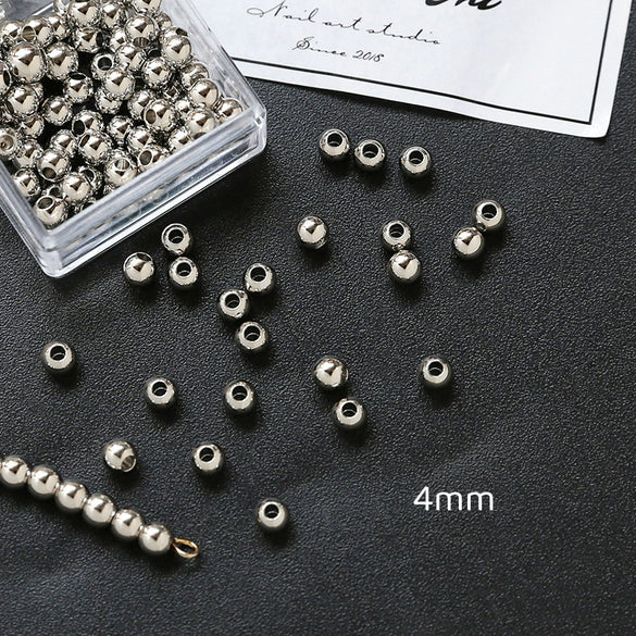 Jewelry Copper Beads With Gold Electroplating And Line Pattern For Necklace Earrings Accessories Materials