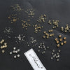Jewelry Copper Beads With Gold Electroplating And Line Pattern For Necklace Earrings Accessories Materials