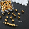 Jewelry Copper Beads With Gold Electroplating And Line Pattern For Necklace Earrings Accessories Materials