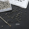 Jewelry Copper Beads With Gold Electroplating And Line Pattern For Necklace Earrings Accessories Materials